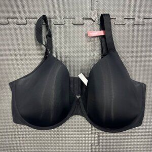 Liz Claiborn Womens Full Coverage Black Bra 38DDD Underwire